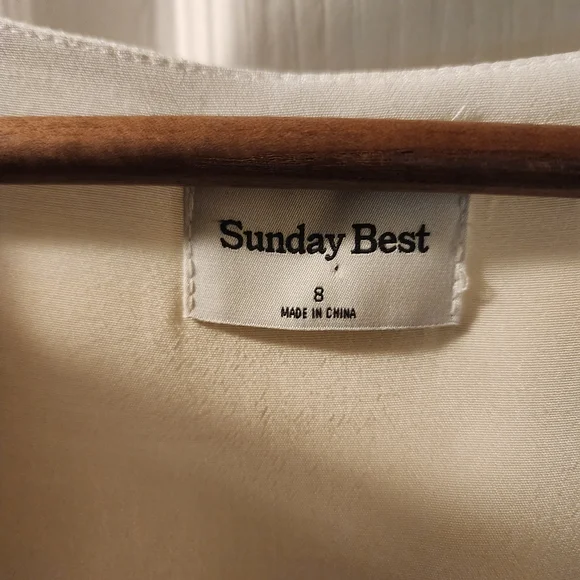 Sunday Best Cream Midi Dress with Button Front - Picture 3 of 5